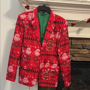 Festive Red Christmas Blazer